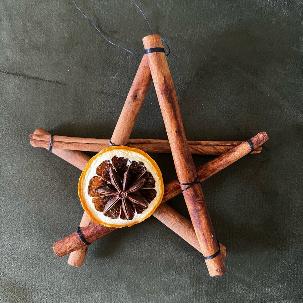 ✨ Rustic Cinnamon Star Ornament • Witchy Yule Decor ✨